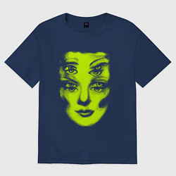 Женская футболка оверсайз Double lime face