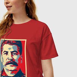 Футболка оверсайз женская Stalin USSR, цвет: красный — фото 2