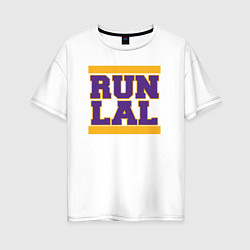 Футболка оверсайз женская Run Lakers, цвет: белый