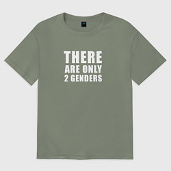 Женская футболка оверсайз There are only 2 genders