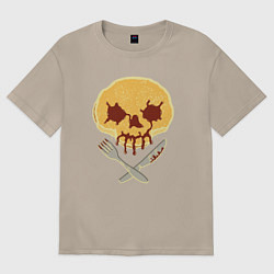 Футболка оверсайз женская Dead eggs, цвет: миндальный