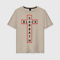 Женская футболка оверсайз Black Sabbath