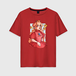 Женская футболка оверсайз The Super Mario Bros Принцесса Пич