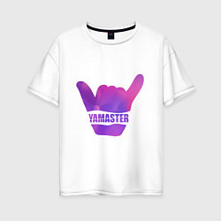 Футболка оверсайз женская Yamaster Gradient, цвет: белый
