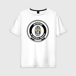 Футболка оверсайз женская Juventus club, цвет: белый