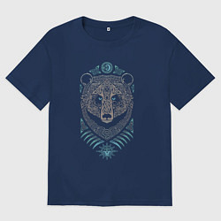 Женская футболка оверсайз Мифология славян - медведь