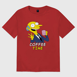 Женская футболка оверсайз Время кофе