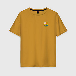 Женская футболка оверсайз ФК Барселона эмблема