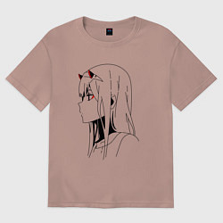 Женская футболка оверсайз Милый во франксе - line