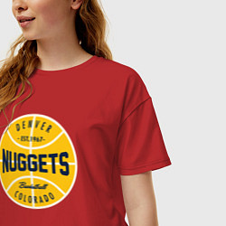 Футболка оверсайз женская Denver Nuggets 1967, цвет: красный — фото 2