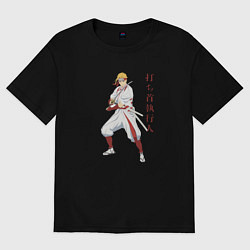 Футболка оверсайз женская Yamada Asaemon Tenza, цвет: черный