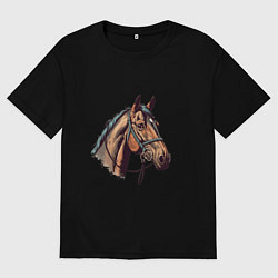 Женская футболка оверсайз Коняка скакуняка