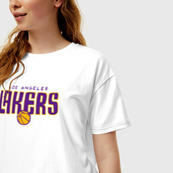 Футболка оверсайз женская Team Lakers, цвет: белый — фото 2