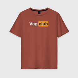 Футболка оверсайз женская Vag club, цвет: кирпичный