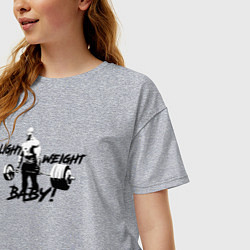Футболка оверсайз женская Light baby weight, цвет: меланж — фото 2
