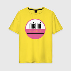 Футболка оверсайз женская Miaimi basketball, цвет: желтый