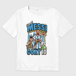 Женская футболка оверсайз Лионель Месси Аргентина 10