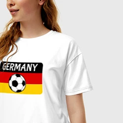 Футболка оверсайз женская Football Germany, цвет: белый — фото 2