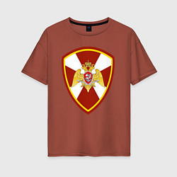 Женская футболка оверсайз ВВ МВД РФ - эмблема