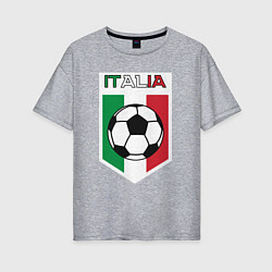 Женская футболка оверсайз Футбол Италии