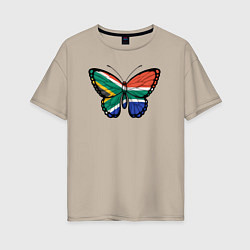 Женская футболка оверсайз ЮАР бабочка