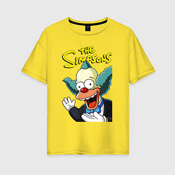 Футболка оверсайз женская Krusty the clown, цвет: желтый