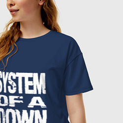 Футболка оверсайз женская SoD - System of a Down, цвет: тёмно-синий — фото 2
