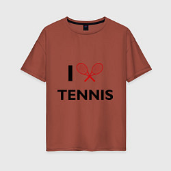 Женская футболка оверсайз I Love Tennis