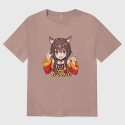 Женская футболка оверсайз Megu nyan