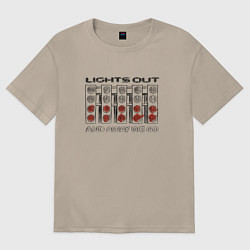 Женская футболка оверсайз Lights out black