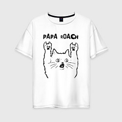 Женская футболка оверсайз Papa Roach - rock cat