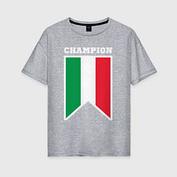 Женская футболка оверсайз Италия чемпион