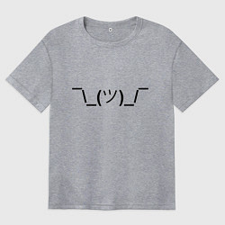 Женская футболка оверсайз Эмодзи I dont know - темный