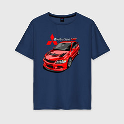 Женская футболка оверсайз Lancer Evolution 8