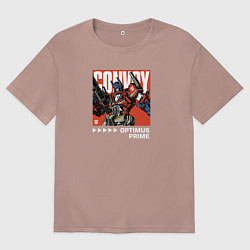 Женская футболка оверсайз Трансформеры: Оптимус Прайм