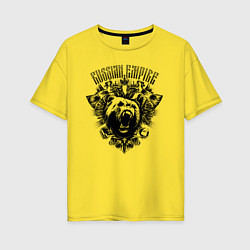 Женская футболка оверсайз Российская Империя Медведь