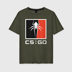 Футболка оверсайз женская CS spider, цвет: меланж-хаки