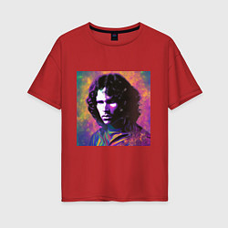 Женская футболка оверсайз Jim Morrison few color digital Art