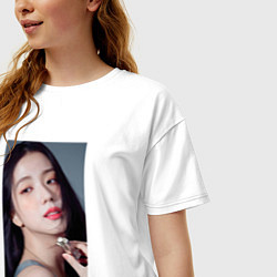 Футболка оверсайз женская Kim Jisoo, цвет: белый — фото 2