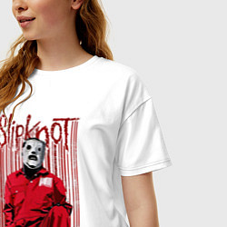 Футболка оверсайз женская Slipknot Corey, цвет: белый — фото 2