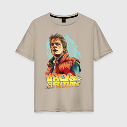 Женская футболка оверсайз Michael J Fox