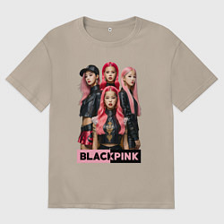 Женская футболка оверсайз Блэкпинк постер