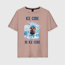 Женская футболка оверсайз Ice Cube in ice cube