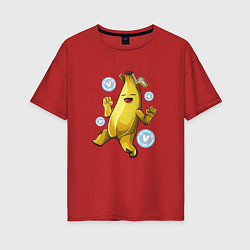 Женская футболка оверсайз Банан с В-баксами Фортнайт