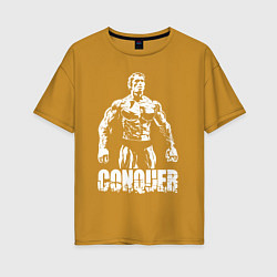 Женская футболка оверсайз Arnold conquer