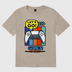 Женская футболка оверсайз Gamer by night