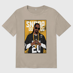 Женская футболка оверсайз Snoop dogg с цепями