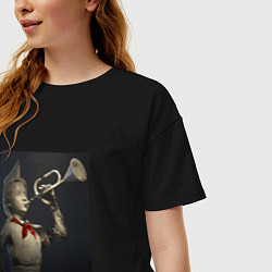 Футболка оверсайз женская Пищеблок, цвет: черный — фото 2