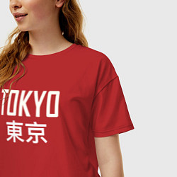 Футболка оверсайз женская Japan - Tokyo, цвет: красный — фото 2