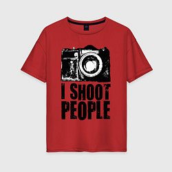 Женская футболка оверсайз Shoot photographer